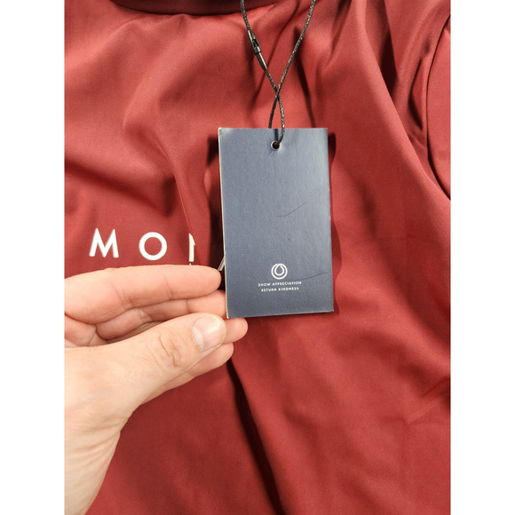MONAT GEAR Body Suit New Womens Size Large Maroon Nylon Spandex Mock Neck NWT - Picture 6 of 13